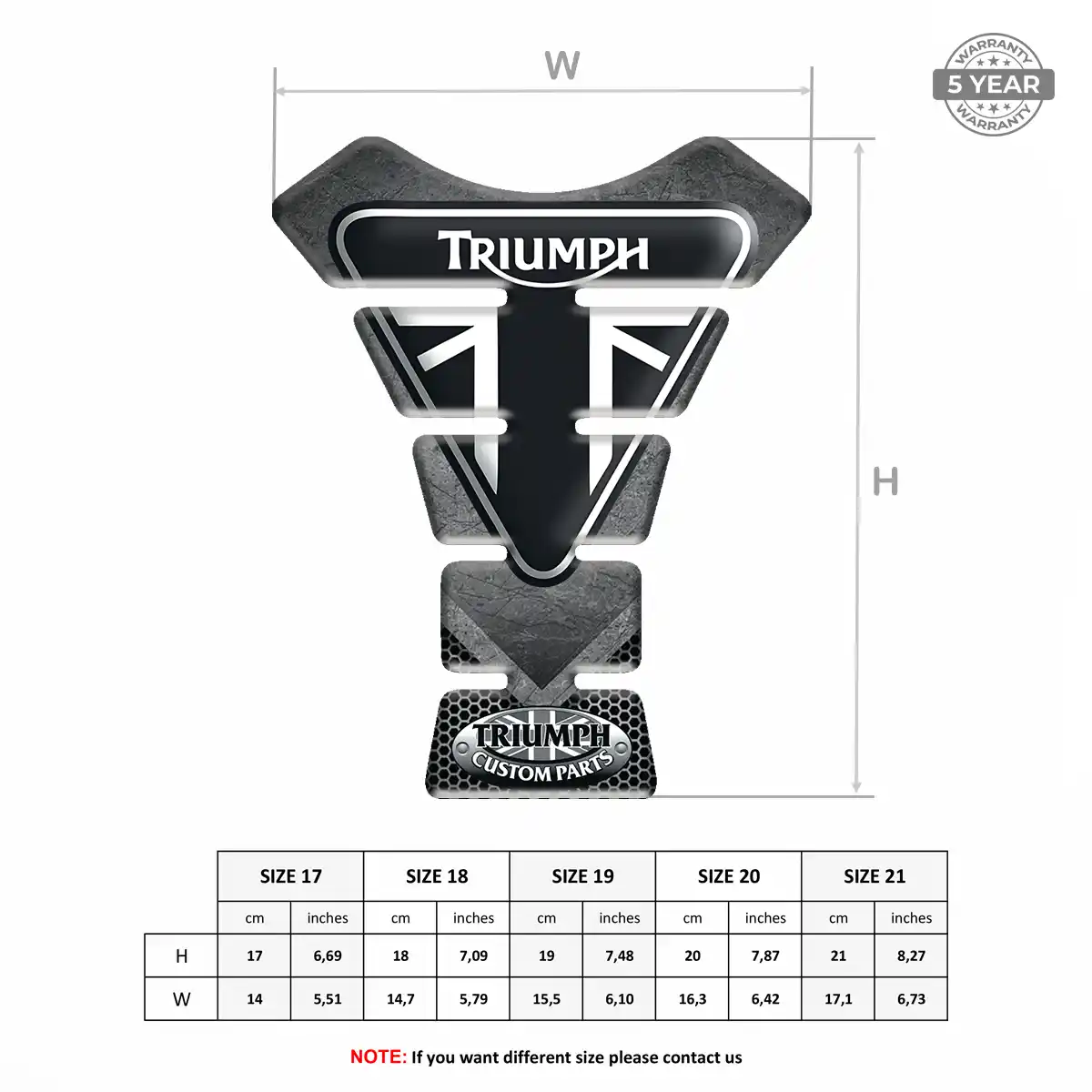 Triumph Tank Guard Pad Sleek Style