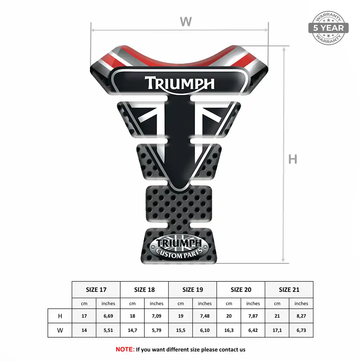 Triumph Tank Guard Pads Motorbike Elite Edition