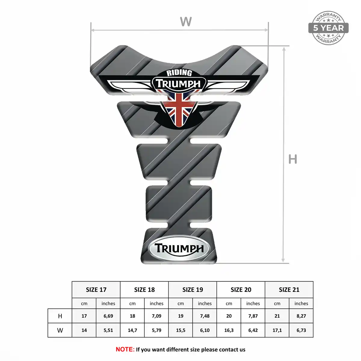 Triumph Tank Guard Pads Motorbike Refined Design