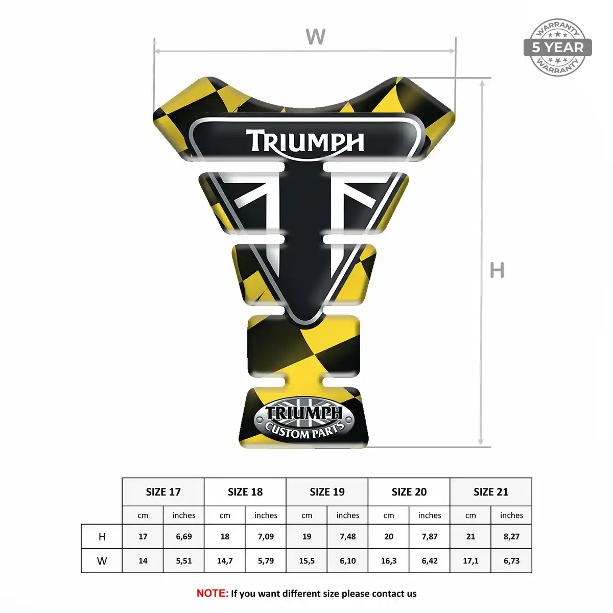 Triumph Tank Guard Pads Motorbike Superior Craft