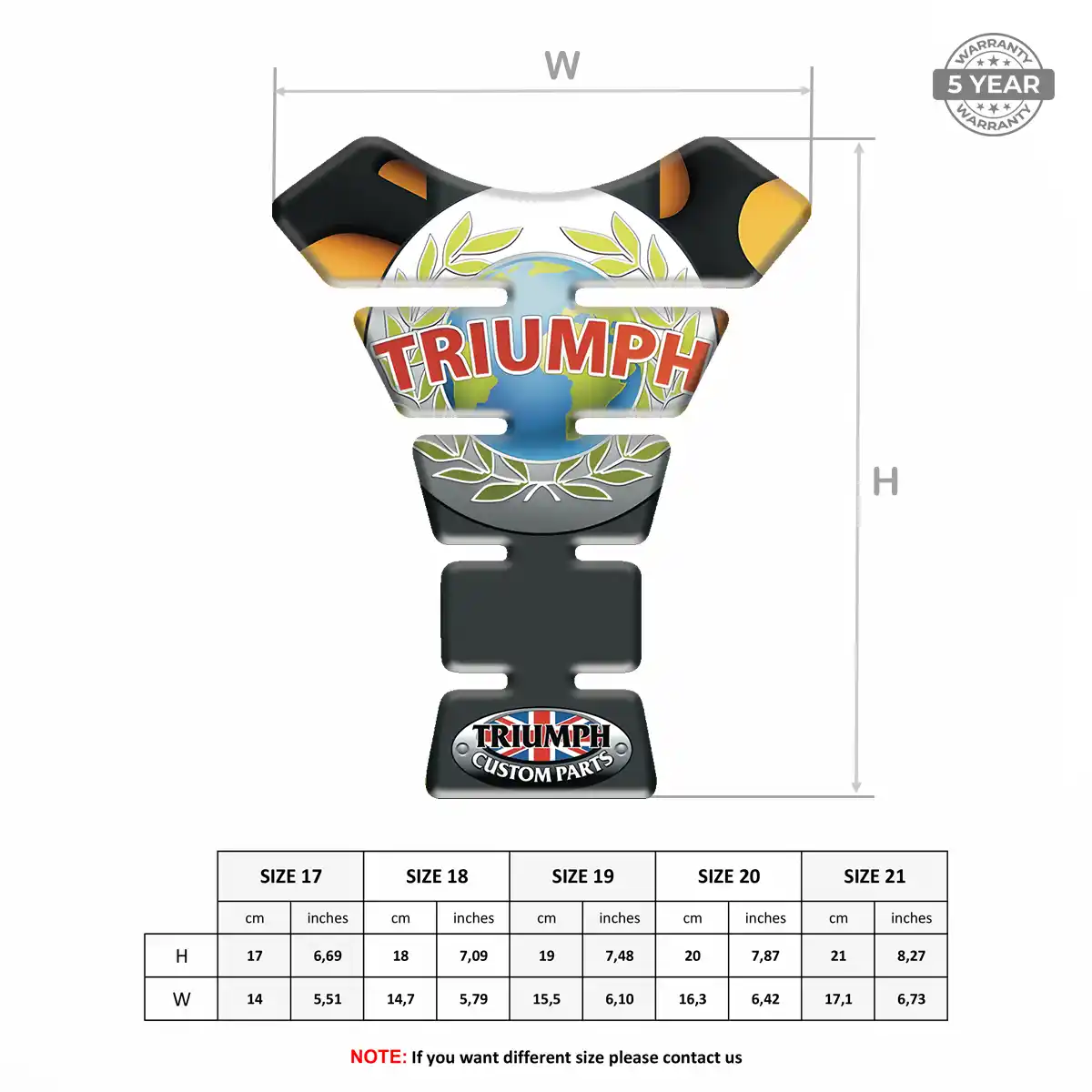 Triumph Tank Guard Pads Motorcycle Deluxe Edition