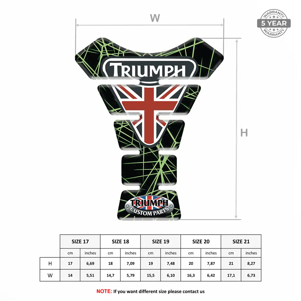 Triumph Tank Guard Pads Motorcycle Prestige Line