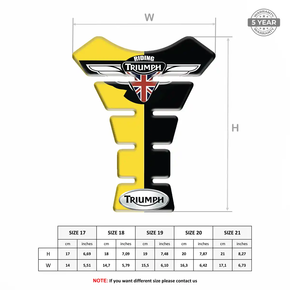 Triumph Tank Guard Pads Motorcycle Sleek Style