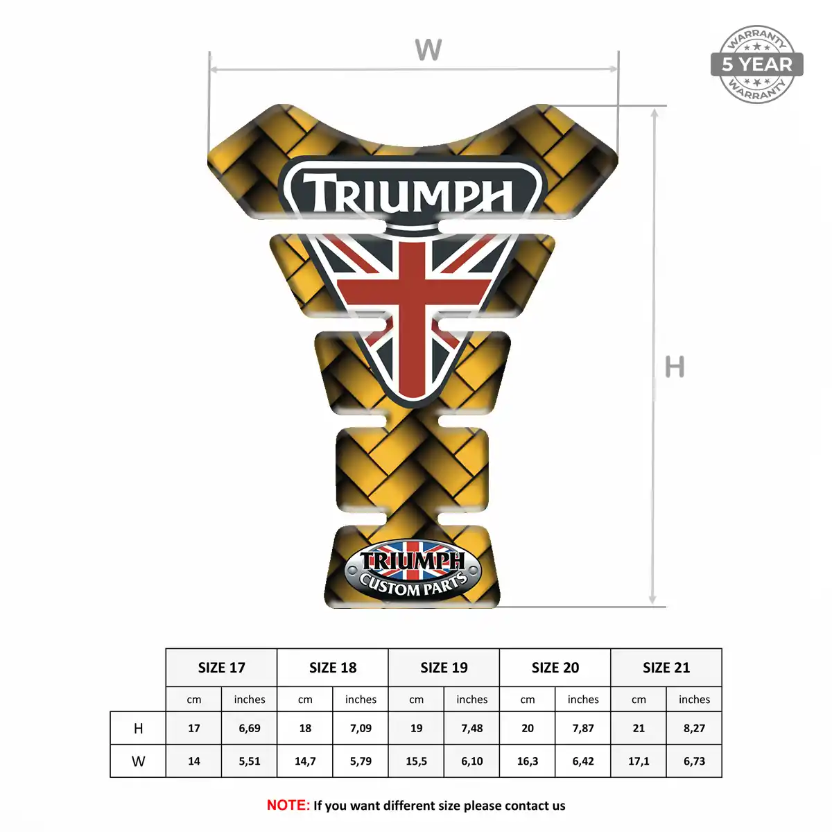 Triumph Tank Guard Pads Motorcycle Superior Craft