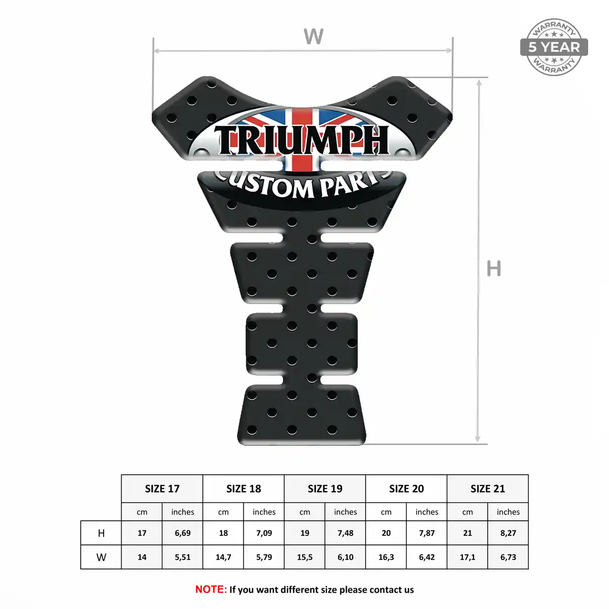 Triumph Tank Guard Pads Prestige Line