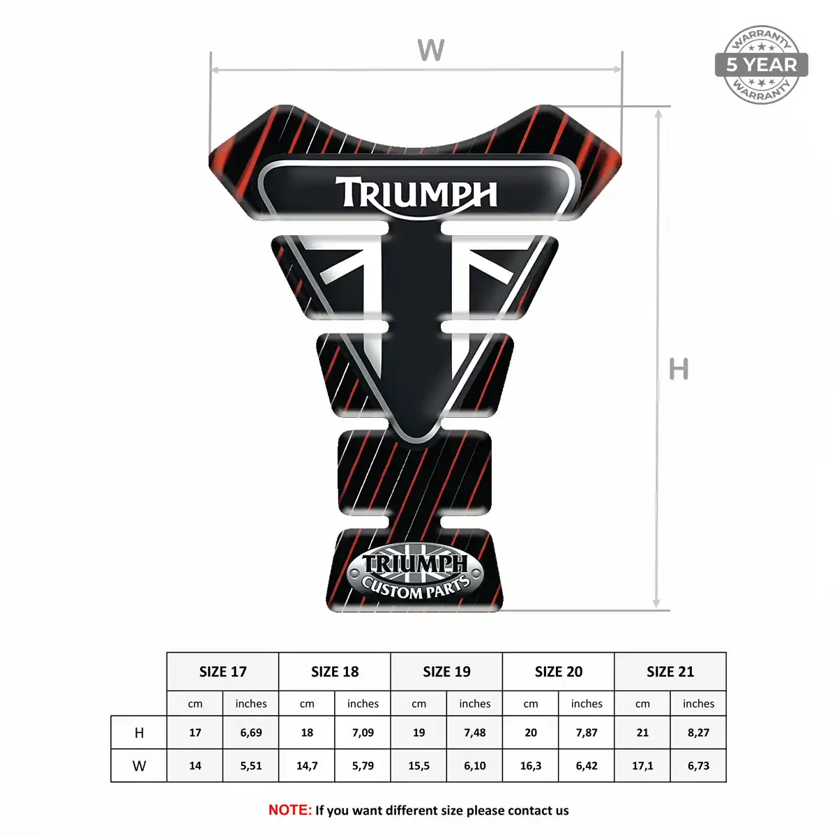 Triumph Tank Guard Pads Prime Quality