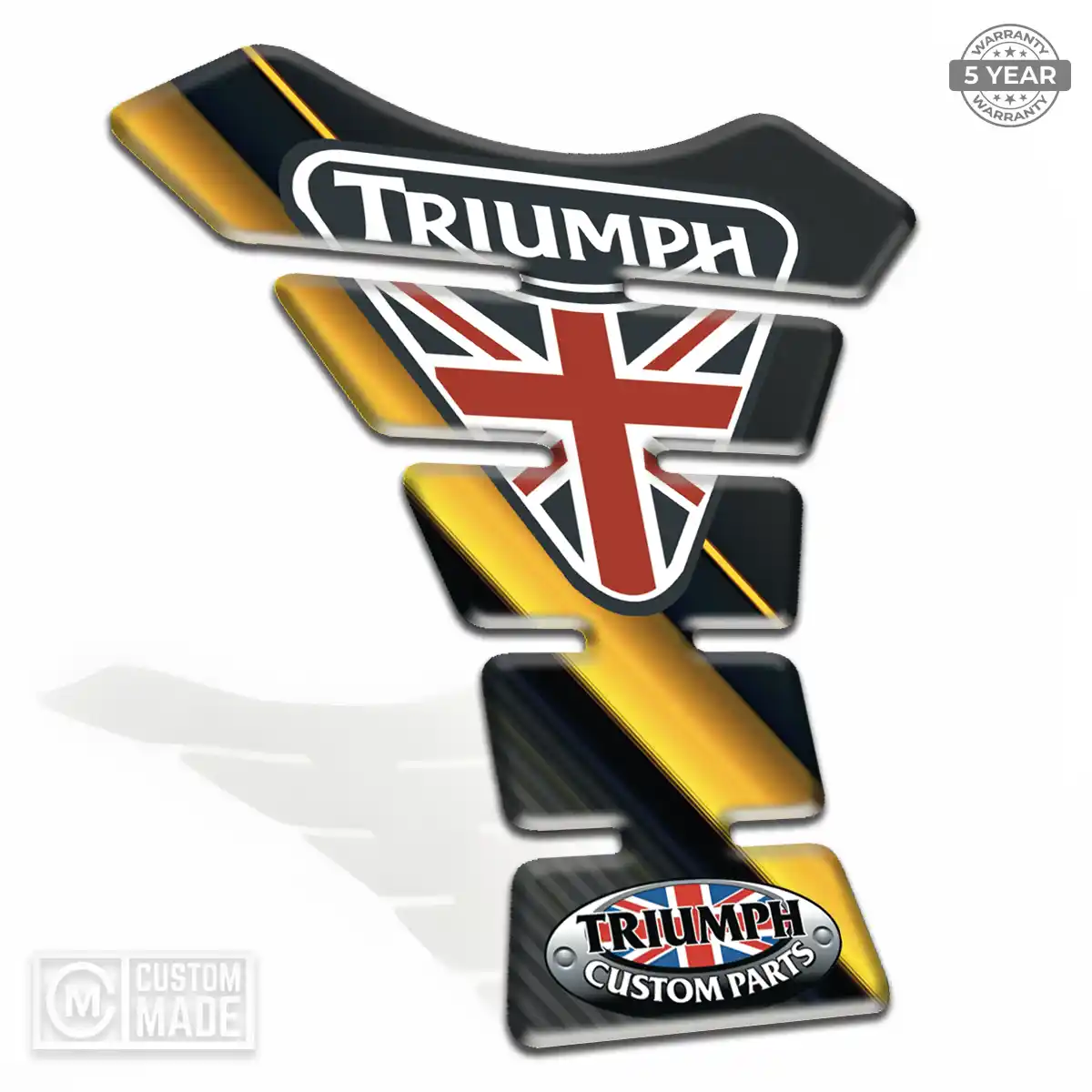Triumph Tank Guard Pads Refined Design