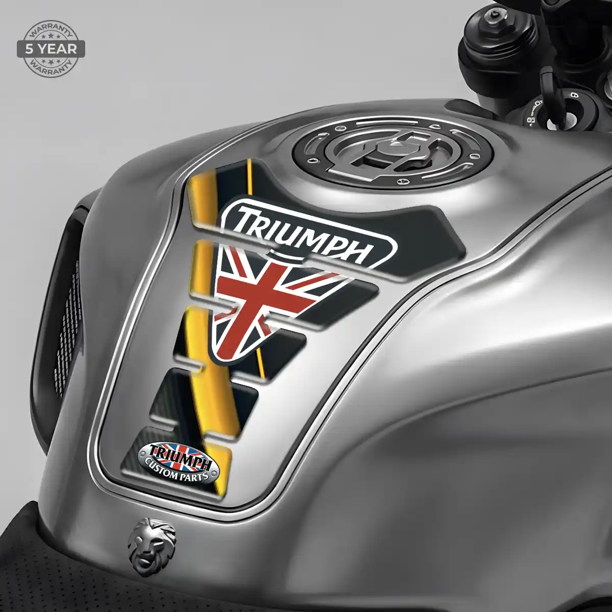 Triumph Tank Guard Pads Refined Design