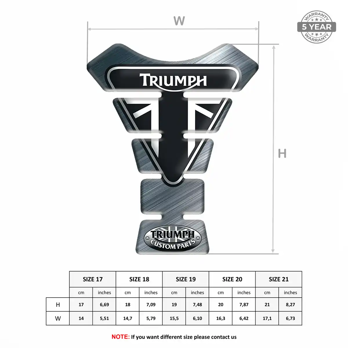 Triumph Tank Guard Pads Sleek Style