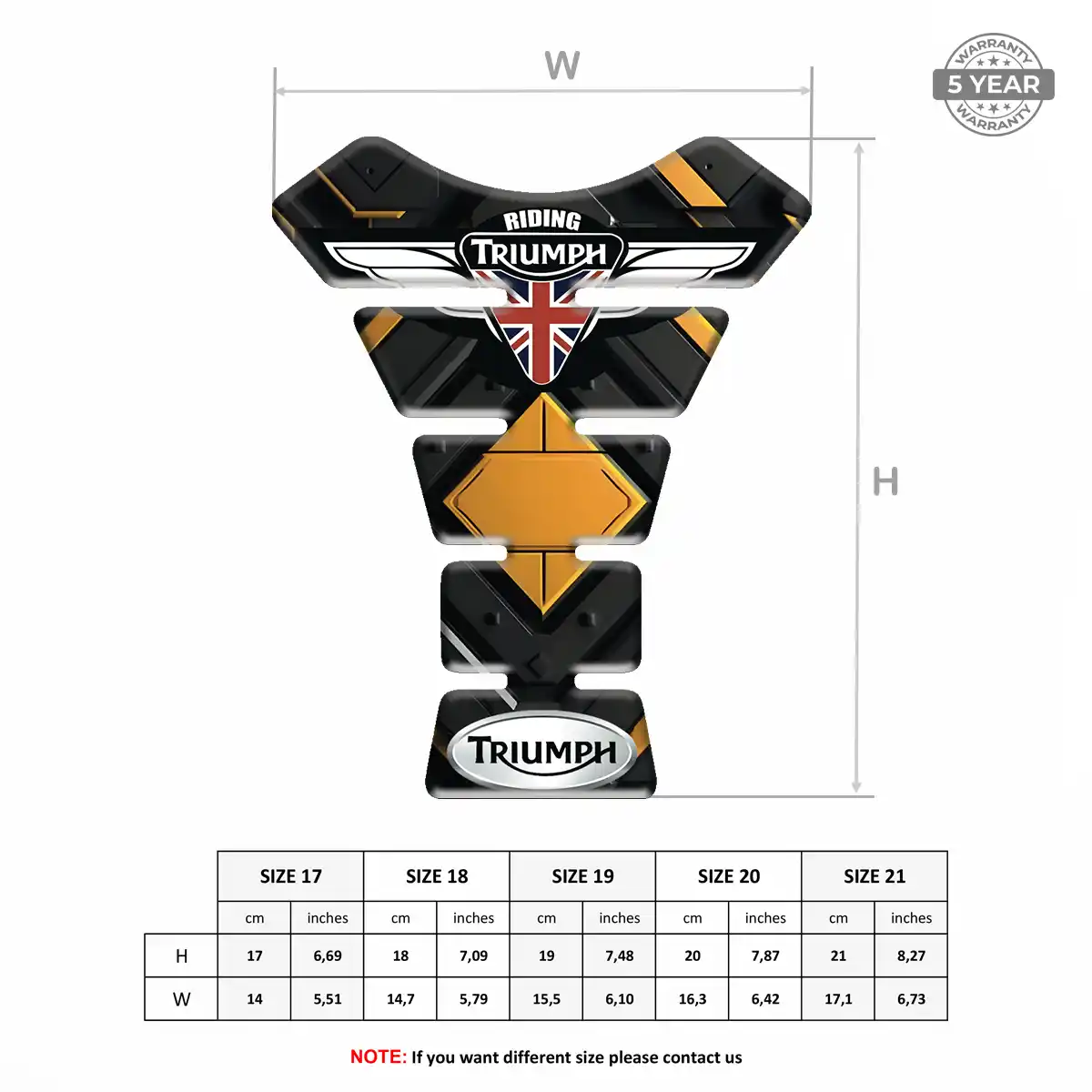 Triumph Tank Guard Protector Motorbike Elite Edition