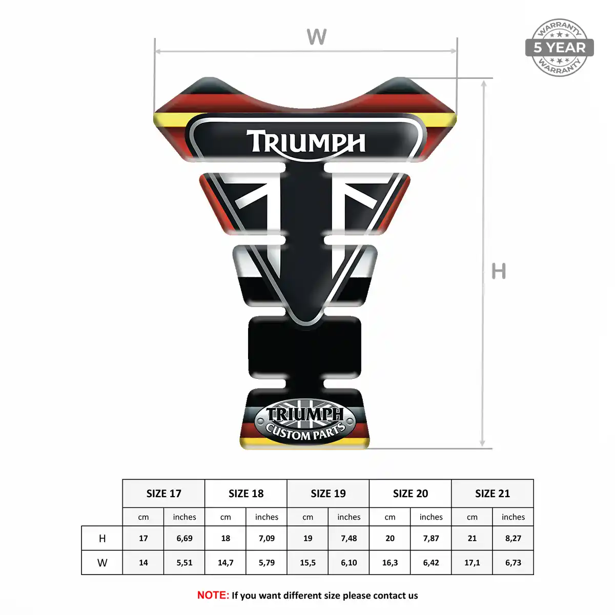 Triumph Tank Guard Protector Motorbike Prime Quality