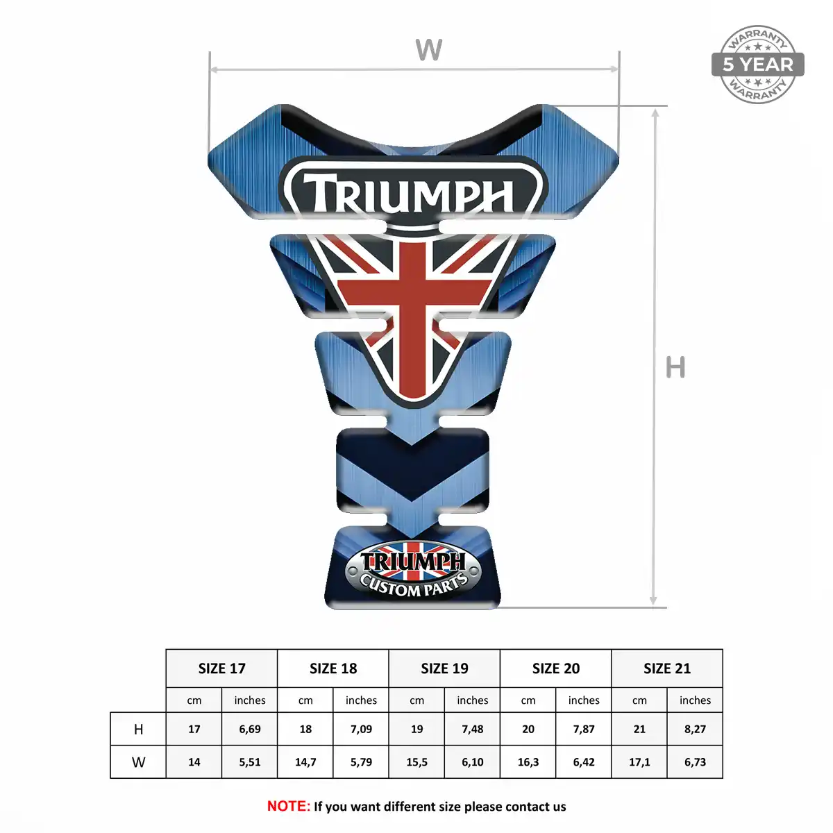 Triumph Tank Guard Protector Motorbike Sleek Style