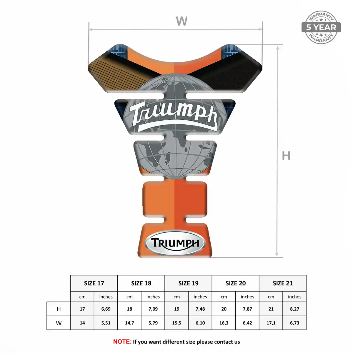 Triumph Tank Guard Protector Motorbike Superior Craft