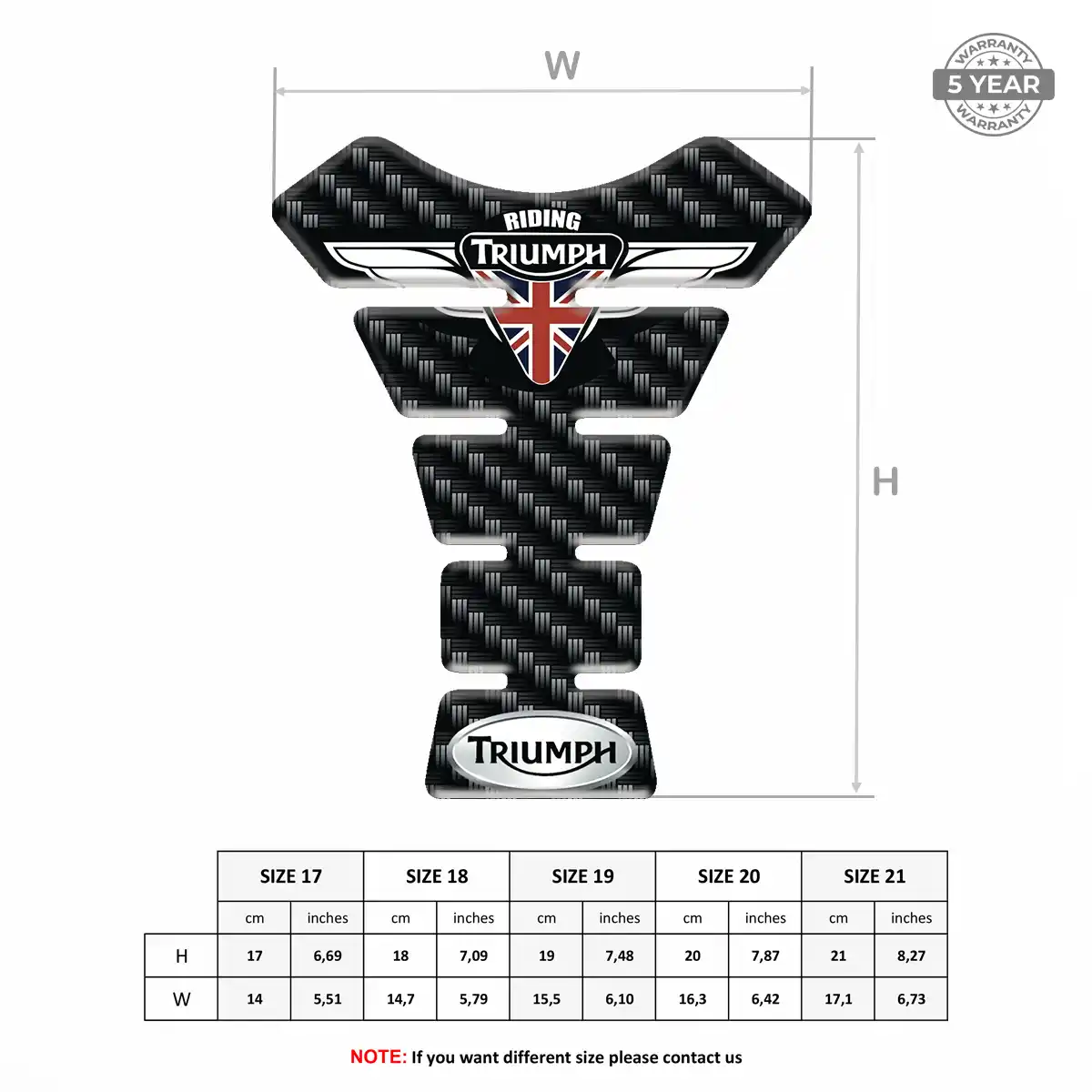 Triumph Tank Guard Protector Motorcycle Deluxe Edition