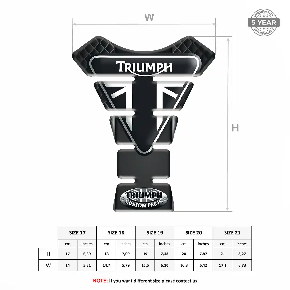 Triumph Tank Guard Protector Motorcycle Refined Design