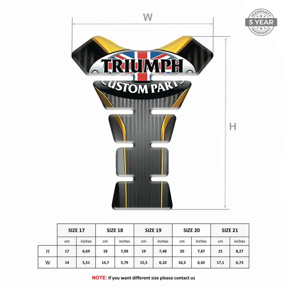 Triumph Tank Guards Motorbike Prestige Line