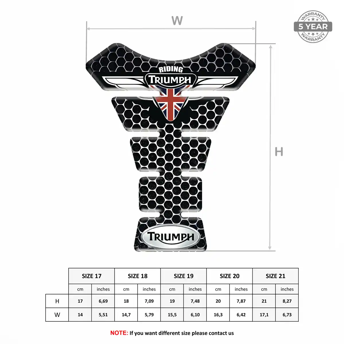 Triumph Tank Guards Motorcycle Signature Grade