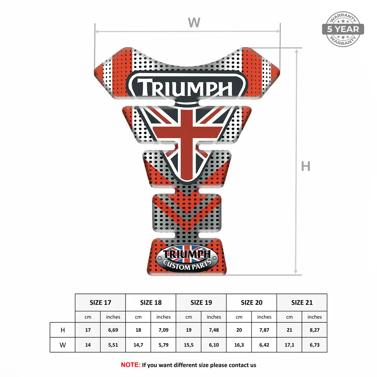 Triumph Tank Pad Fuse Motorbike Signature Grade