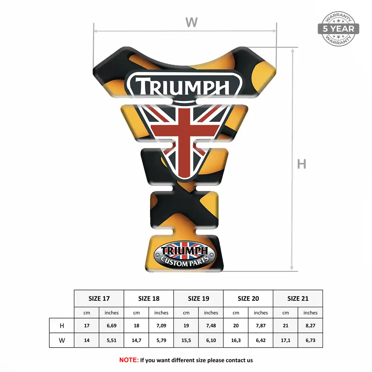 Triumph Tank Pad Fuse Motorbike Superior Craft