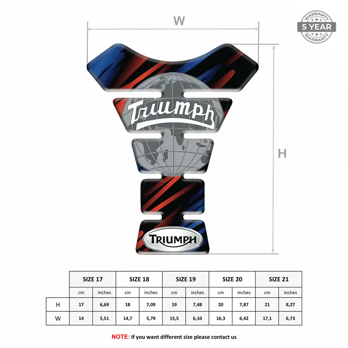 Triumph Tank Pad Fuse Motorcycle Elite Edition