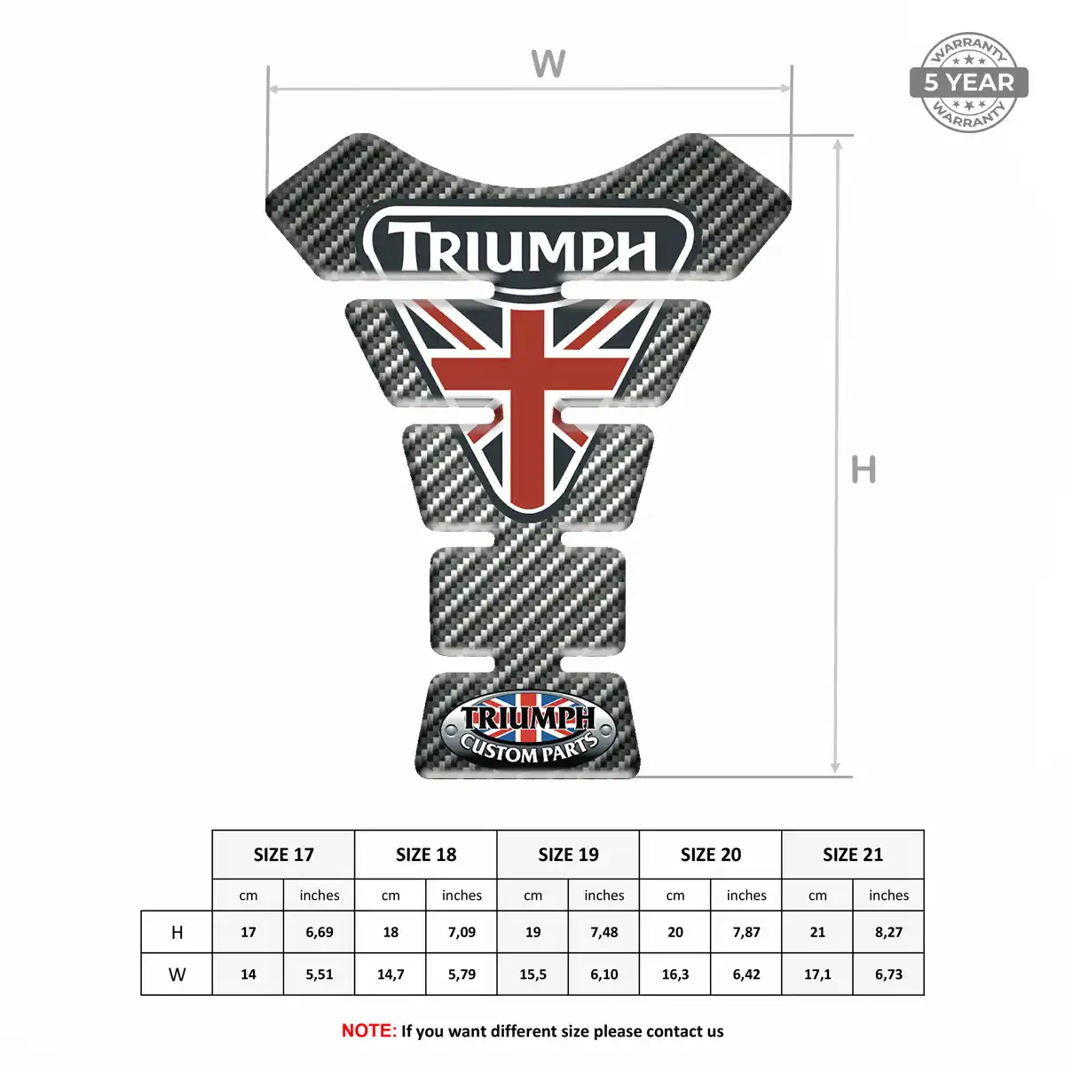 Triumph Tank Pad Fuse Motorcycle Signature Grade