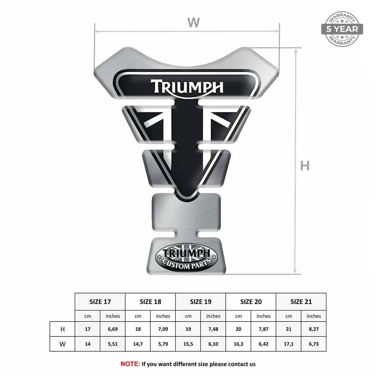 Triumph Tank Pad Fuse Motorcycle Sleek Style