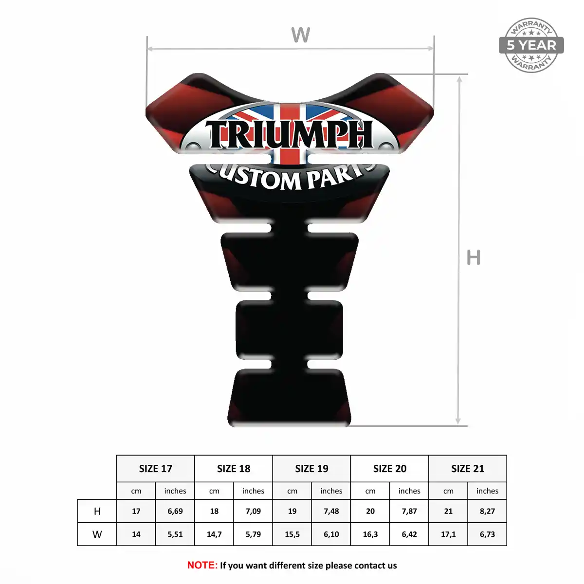 Triumph Tank Pad Fuse Motorcycle Superior Craft