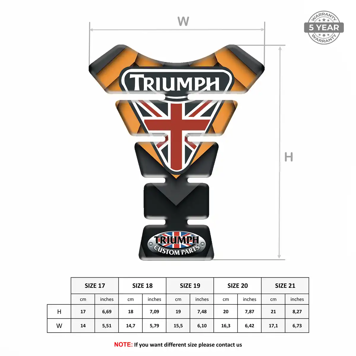 Triumph Tank Pad Fuse Prime Quality