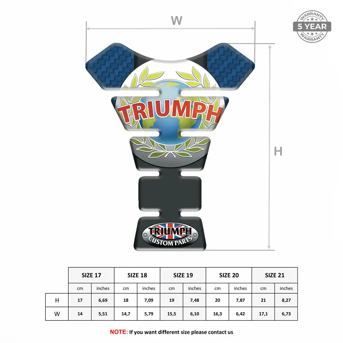 Triumph Tank Pad Guard Elite Finish
