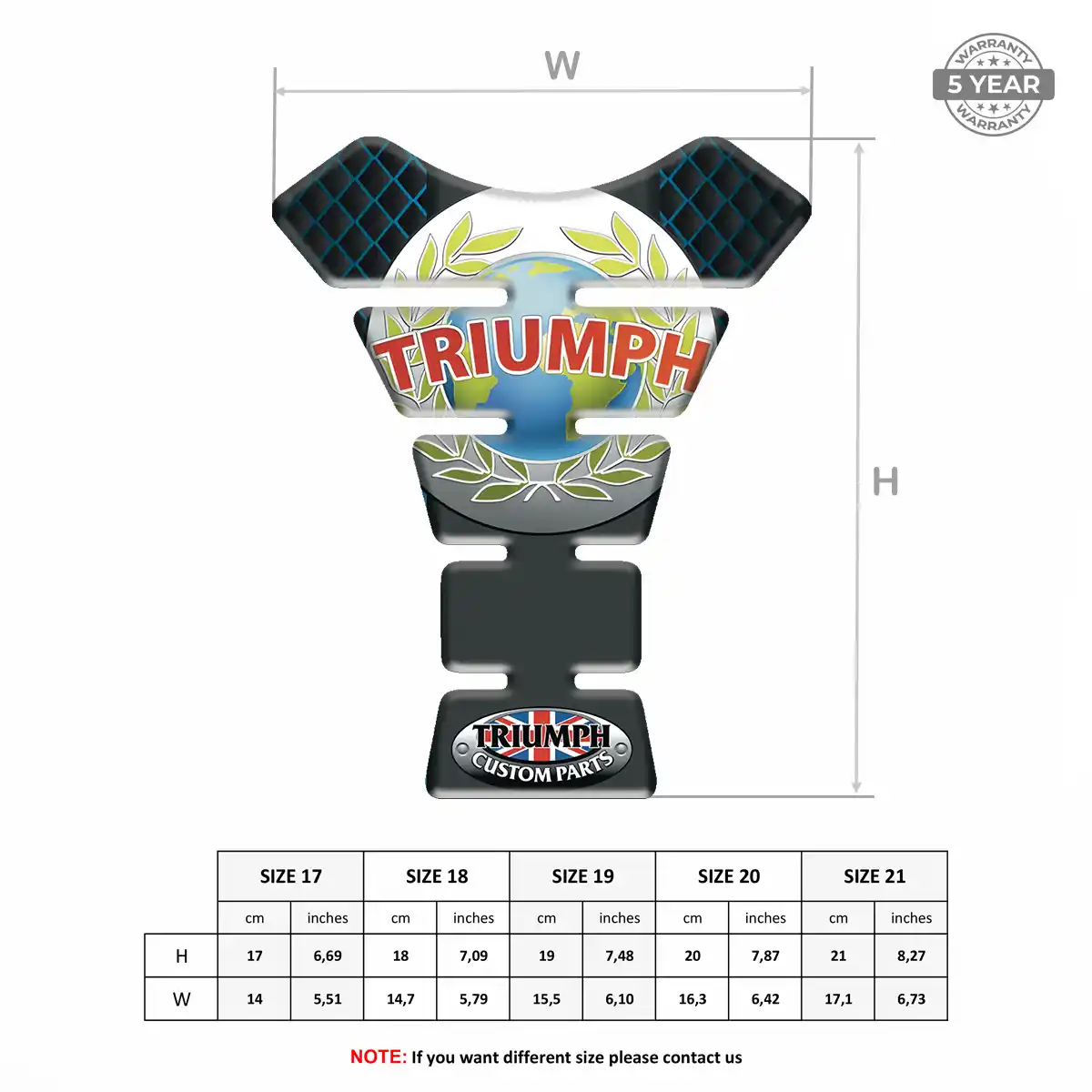 Triumph Tank Pad Guard Motorbike Deluxe Edition