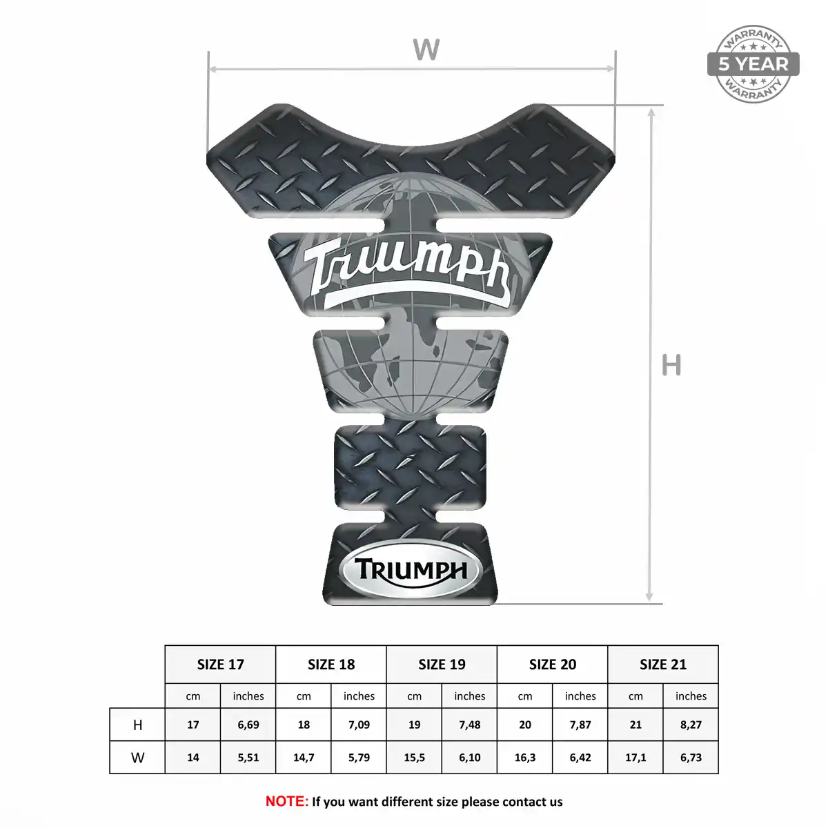Triumph Tank Pad Guard Motorbike Elite Edition