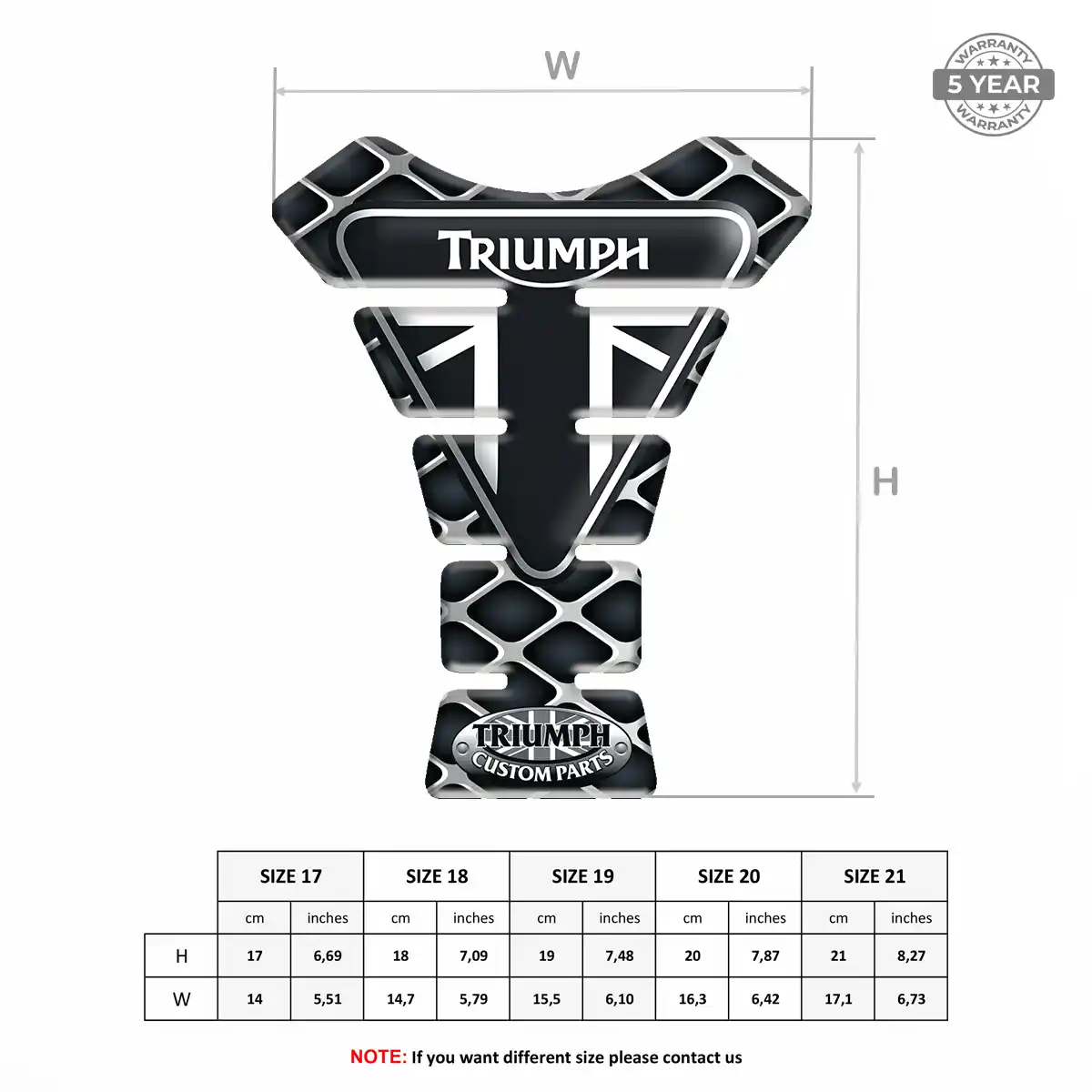 Triumph Tank Pad Guard Motorbike Exclusive Series