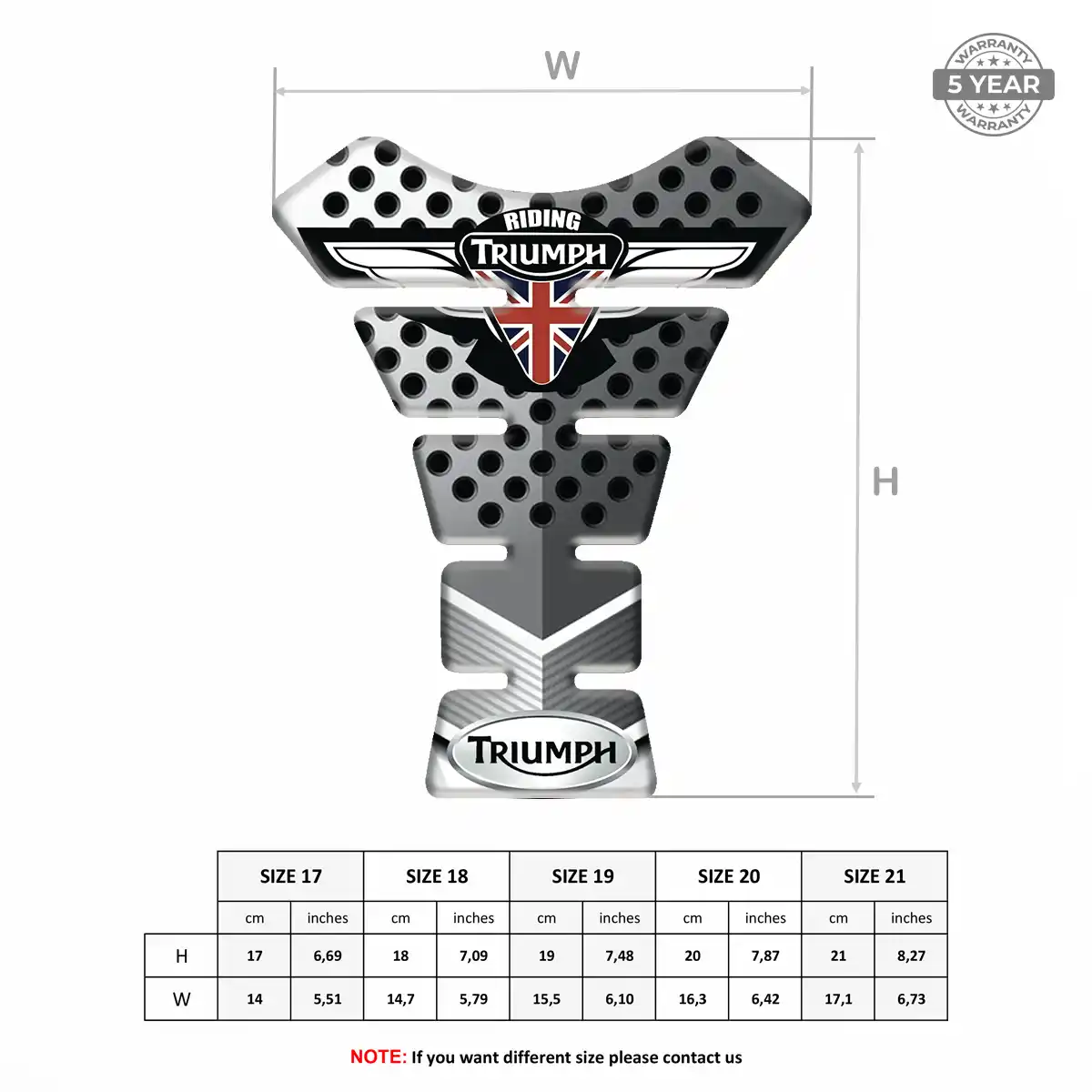 Triumph Tank Pad Guard Motorcycle Deluxe Edition