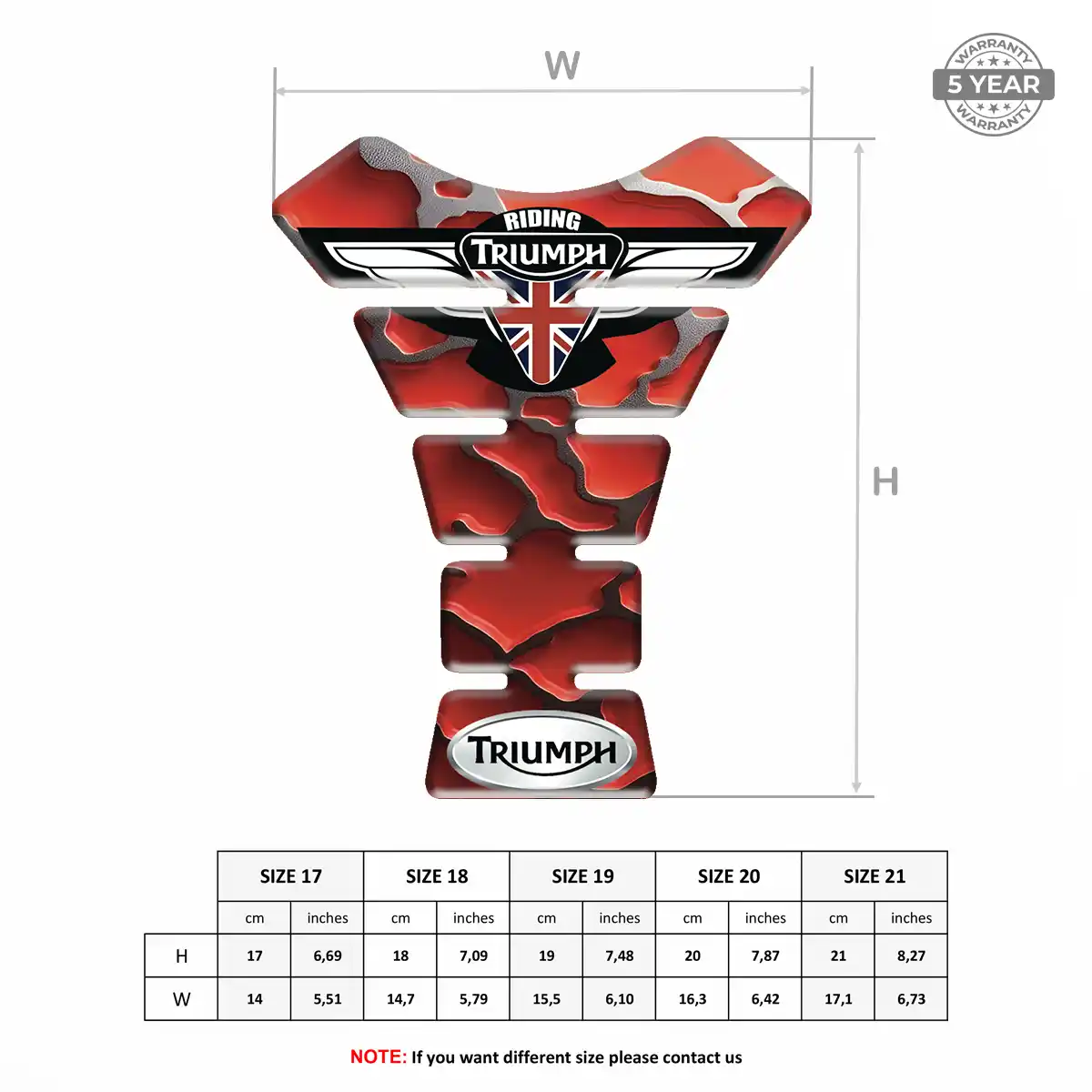 Triumph Tank Pad Guard Motorcycle Elite Edition