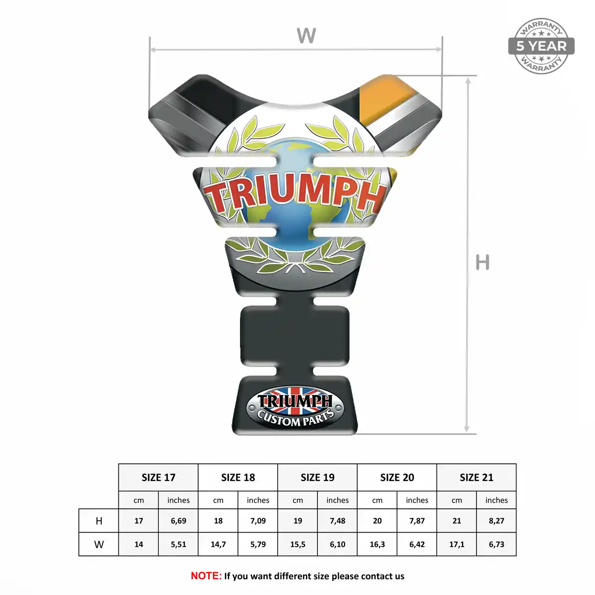 Triumph Tank Pad Guard Prime Quality