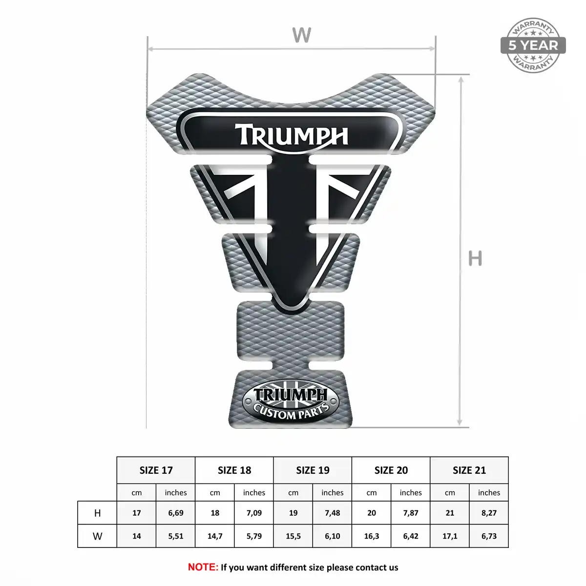 Triumph Tank Pad Motorbike Exclusive Series