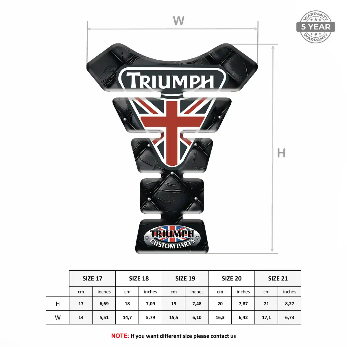 Triumph Tank Pad Motorbike Prestige Line