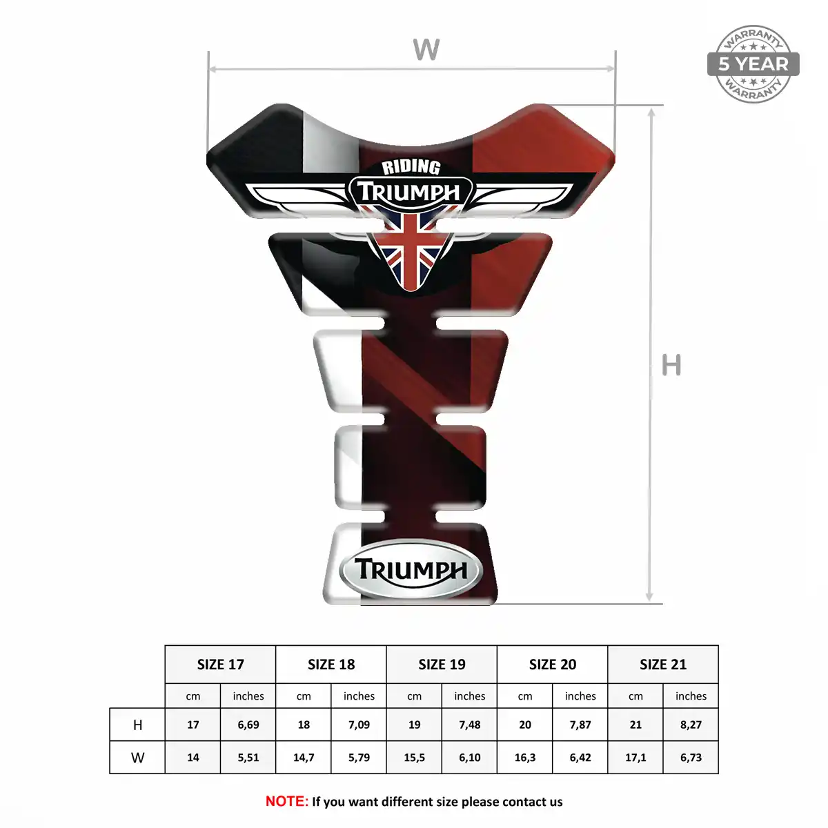 Triumph Tank Pad Motorbike Refined Design