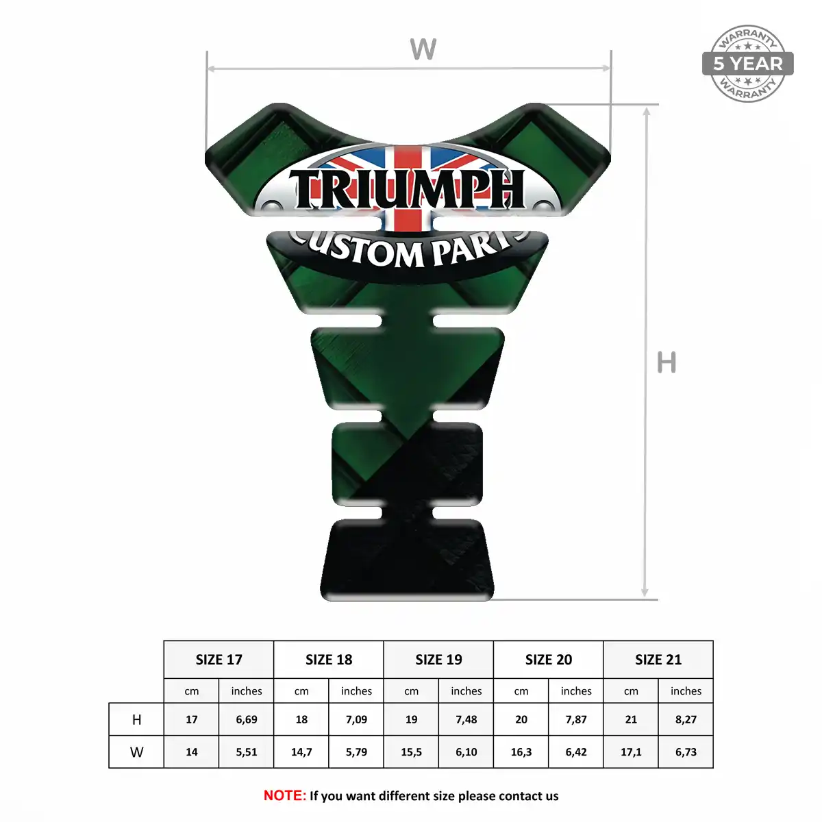 Triumph Tank Pad Motorbike Sleek Style
