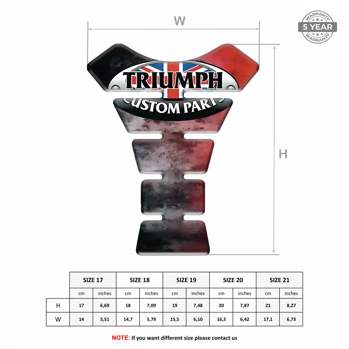 Triumph Tank Pad Motorcycle Prime Quality