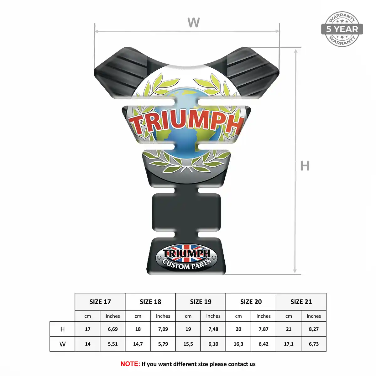 Triumph Tank Pad Motorcycle Refined Design