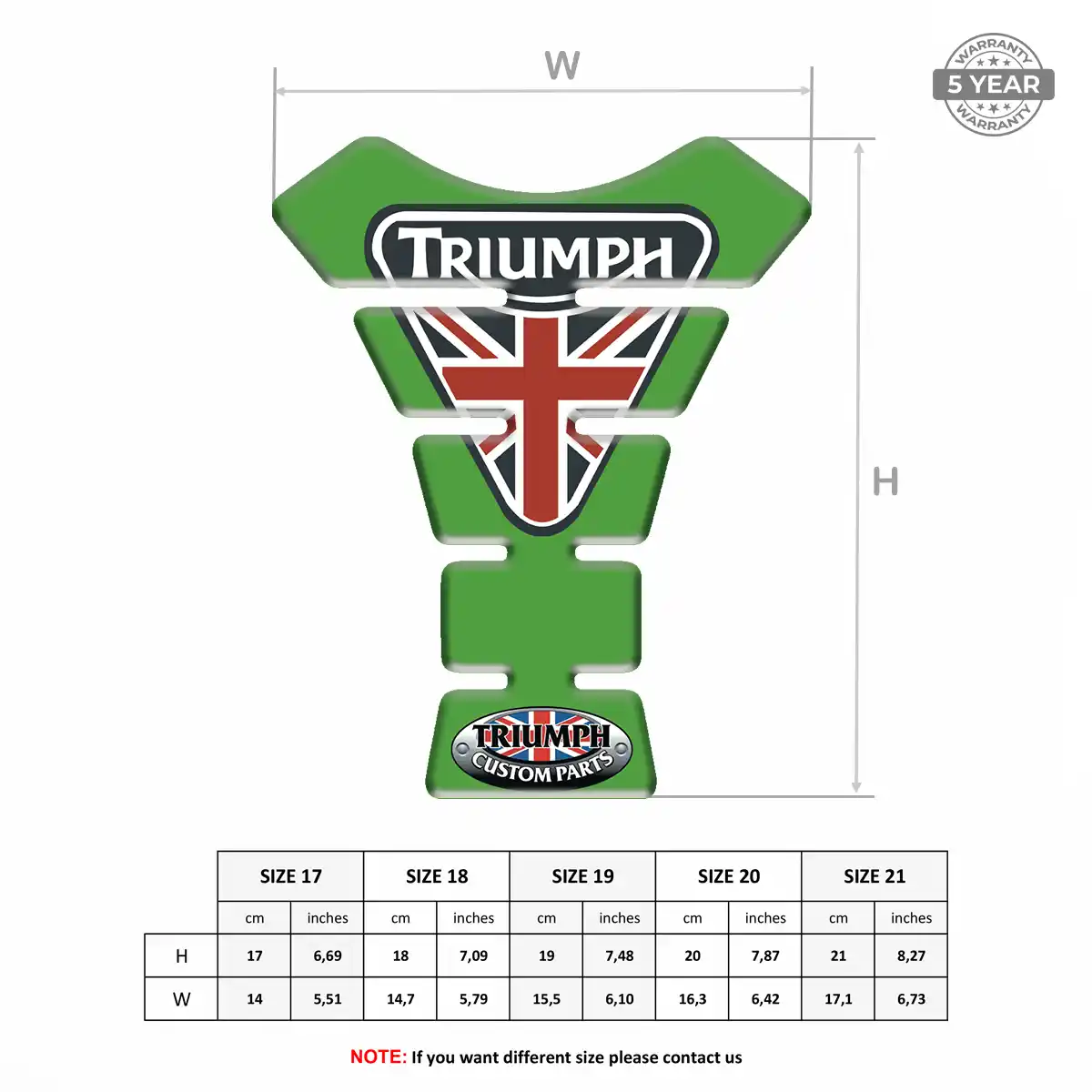 Triumph Tank Pad Motorcycle Sleek Style
