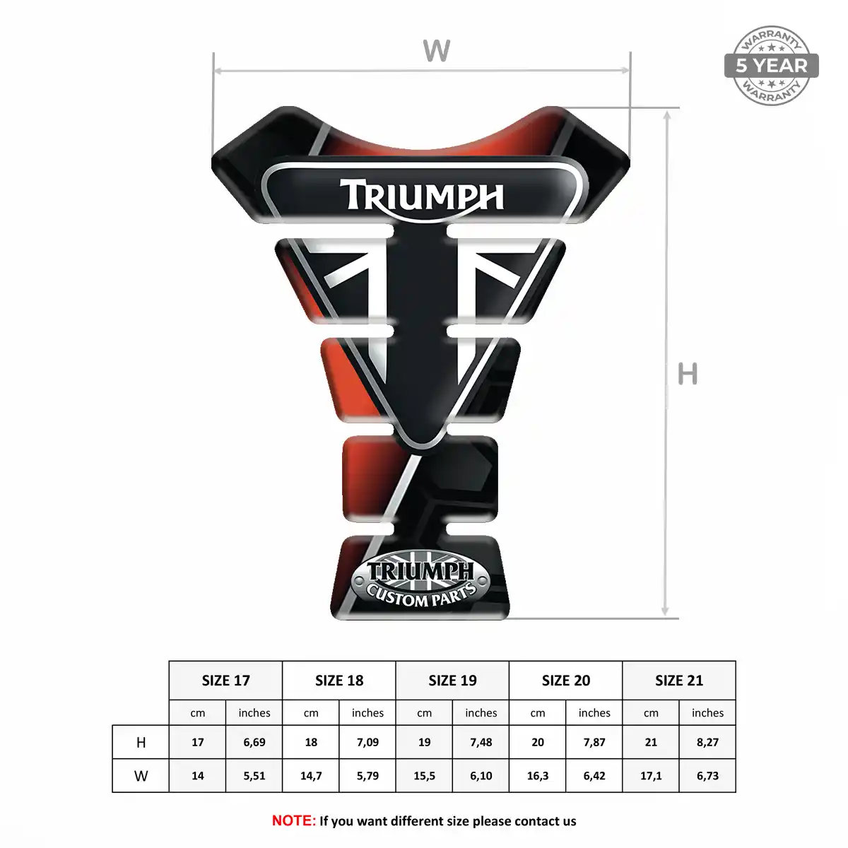 Triumph Tank Pad Protector Motorbike Elite Edition