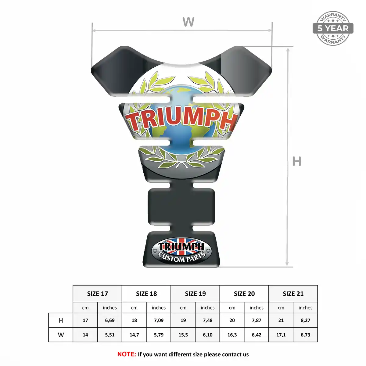 Triumph Tank Pad Protector Motorbike Exclusive Series