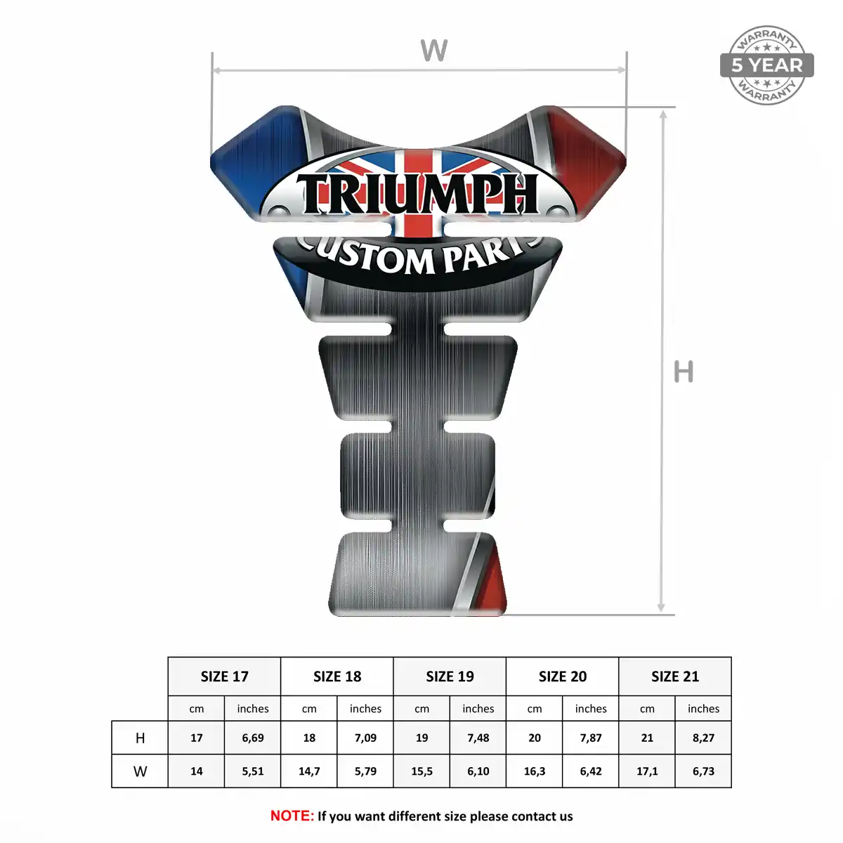 Triumph Tank Pad Protector Motorcycle Deluxe Edition