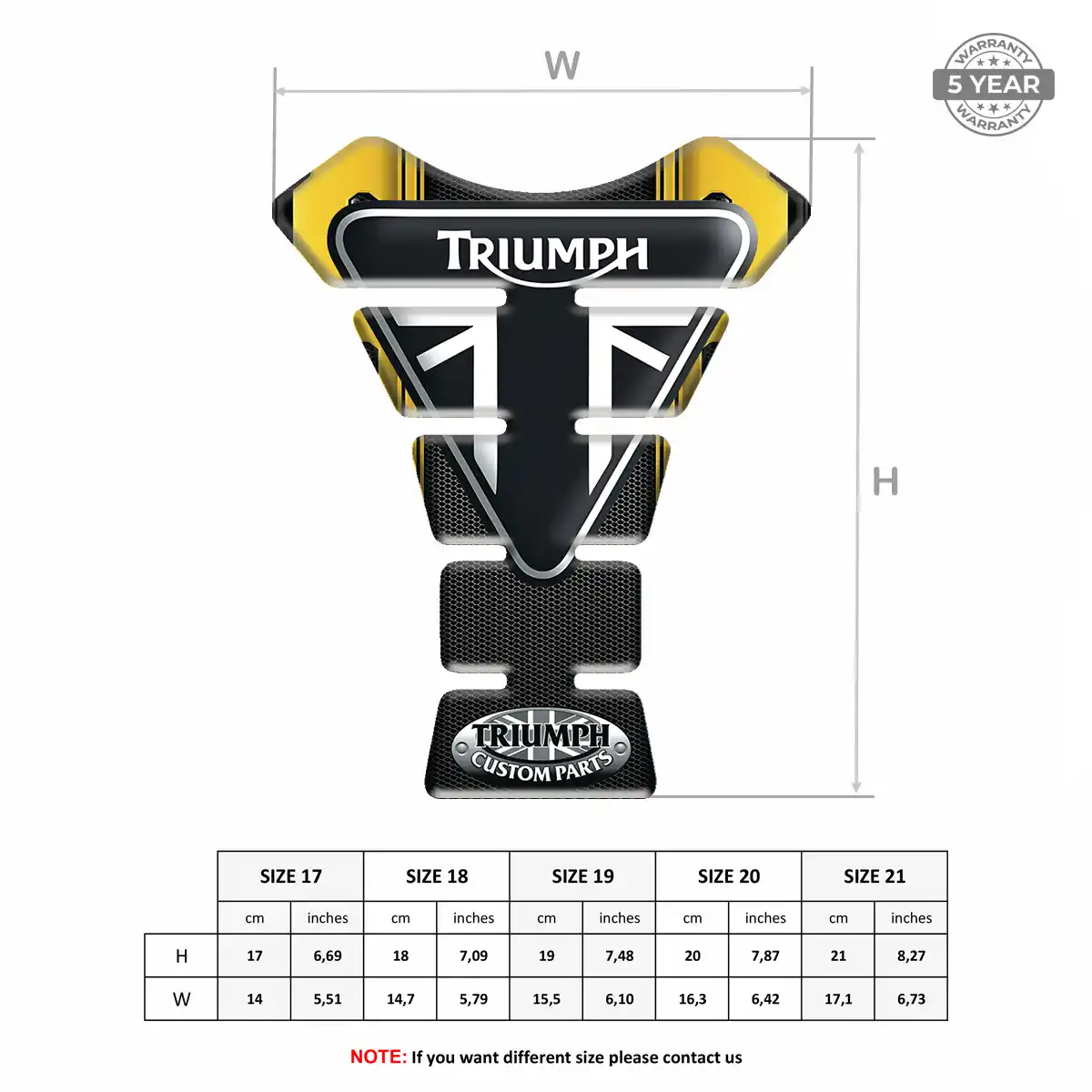 Triumph Tank Pad Protector Motorcycle Exclusive Series