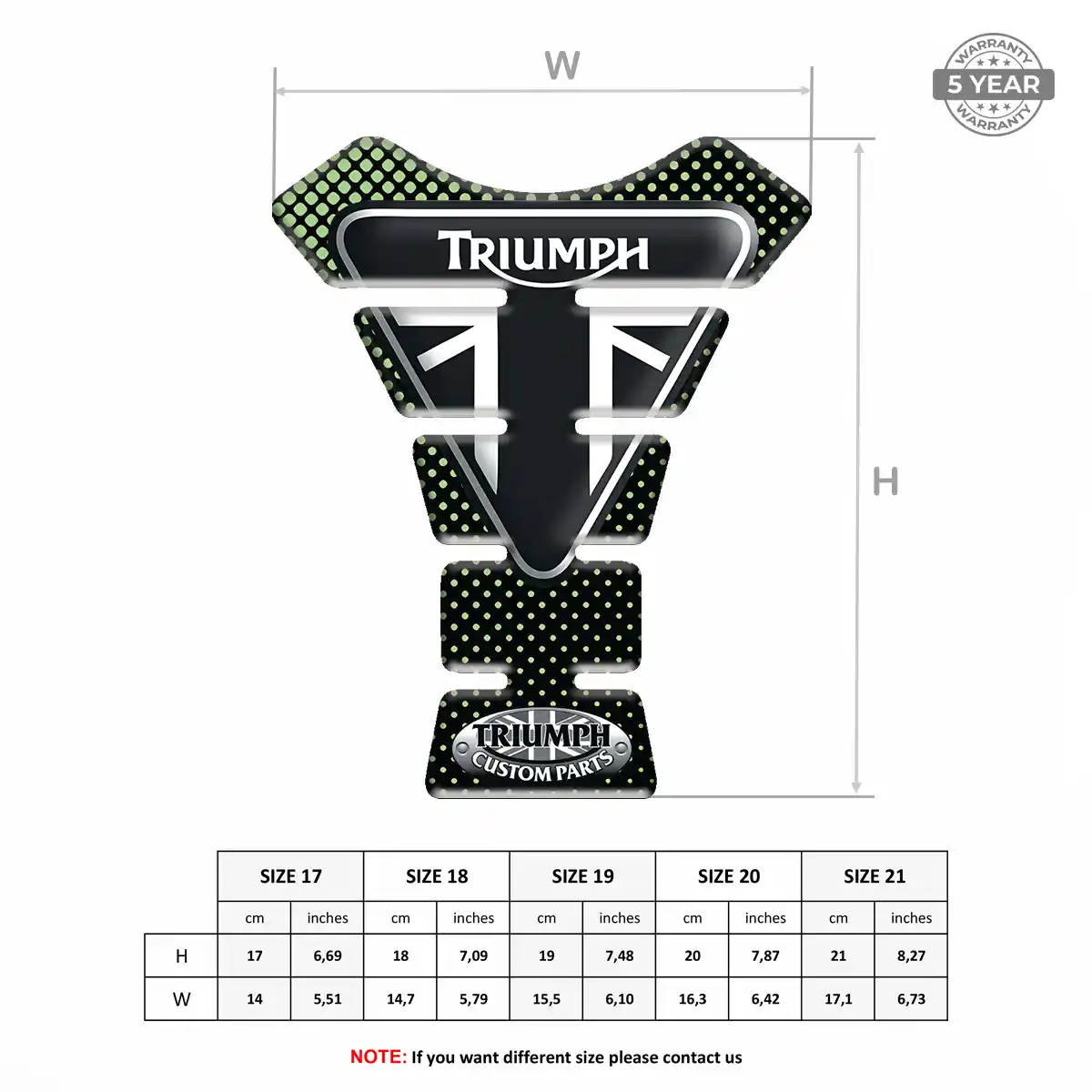 Triumph Tank Pad Protector Motorcycle Prime Quality