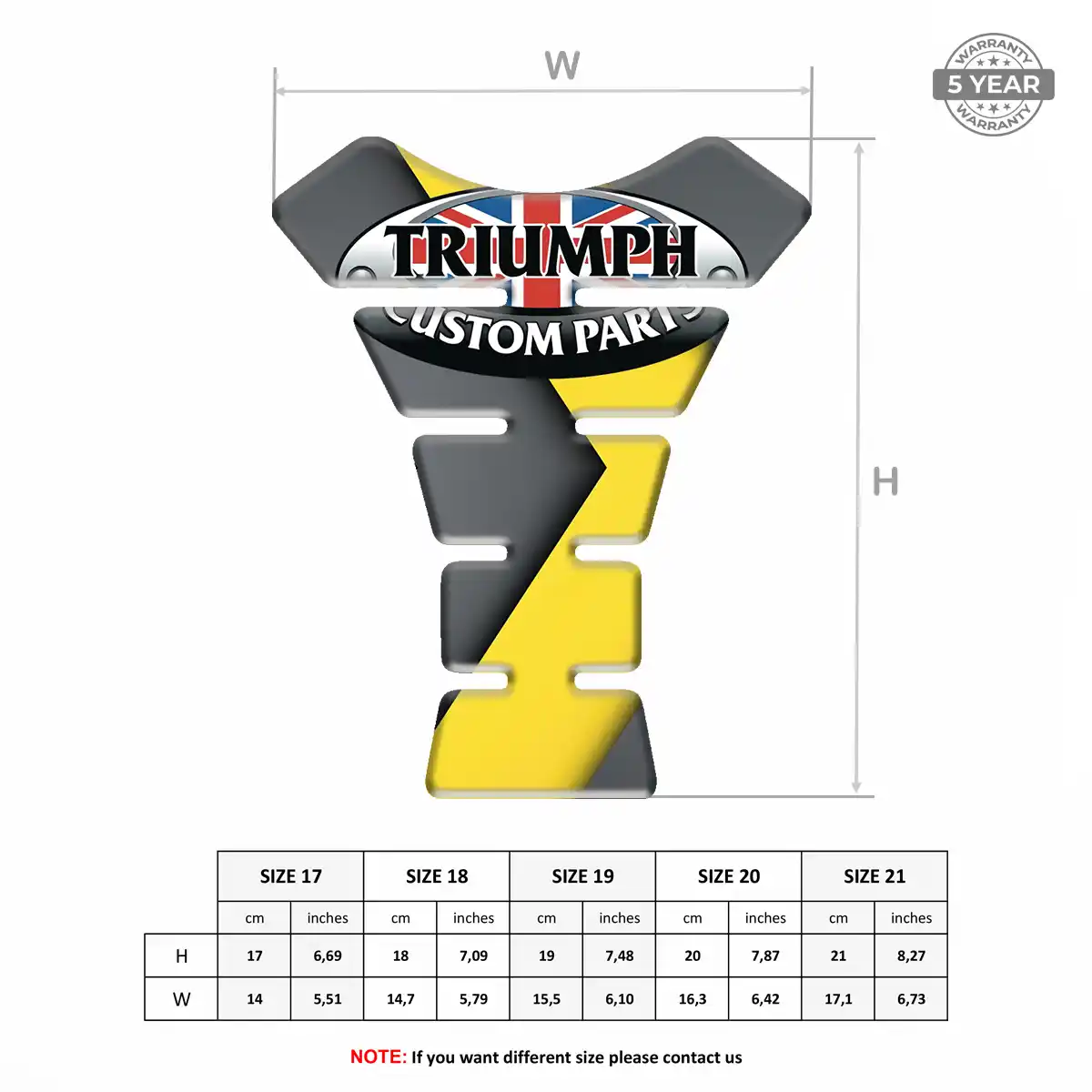 Triumph Tank Pad Protector Motorcycle Signature Grade
