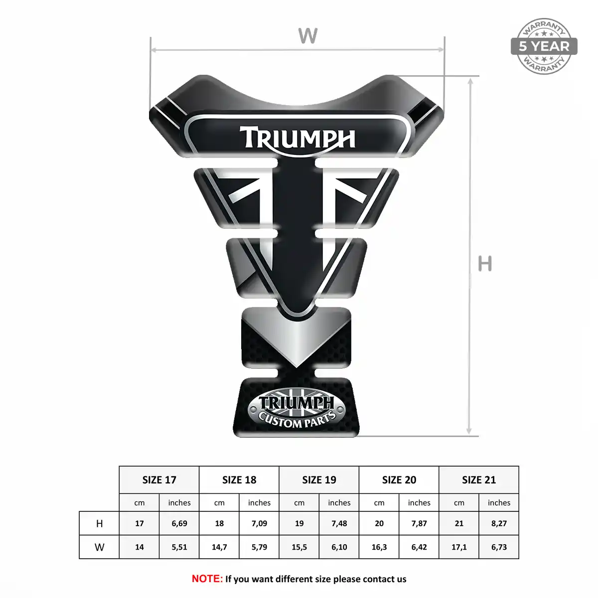 Triumph Tank Pad Protector Superior Craft