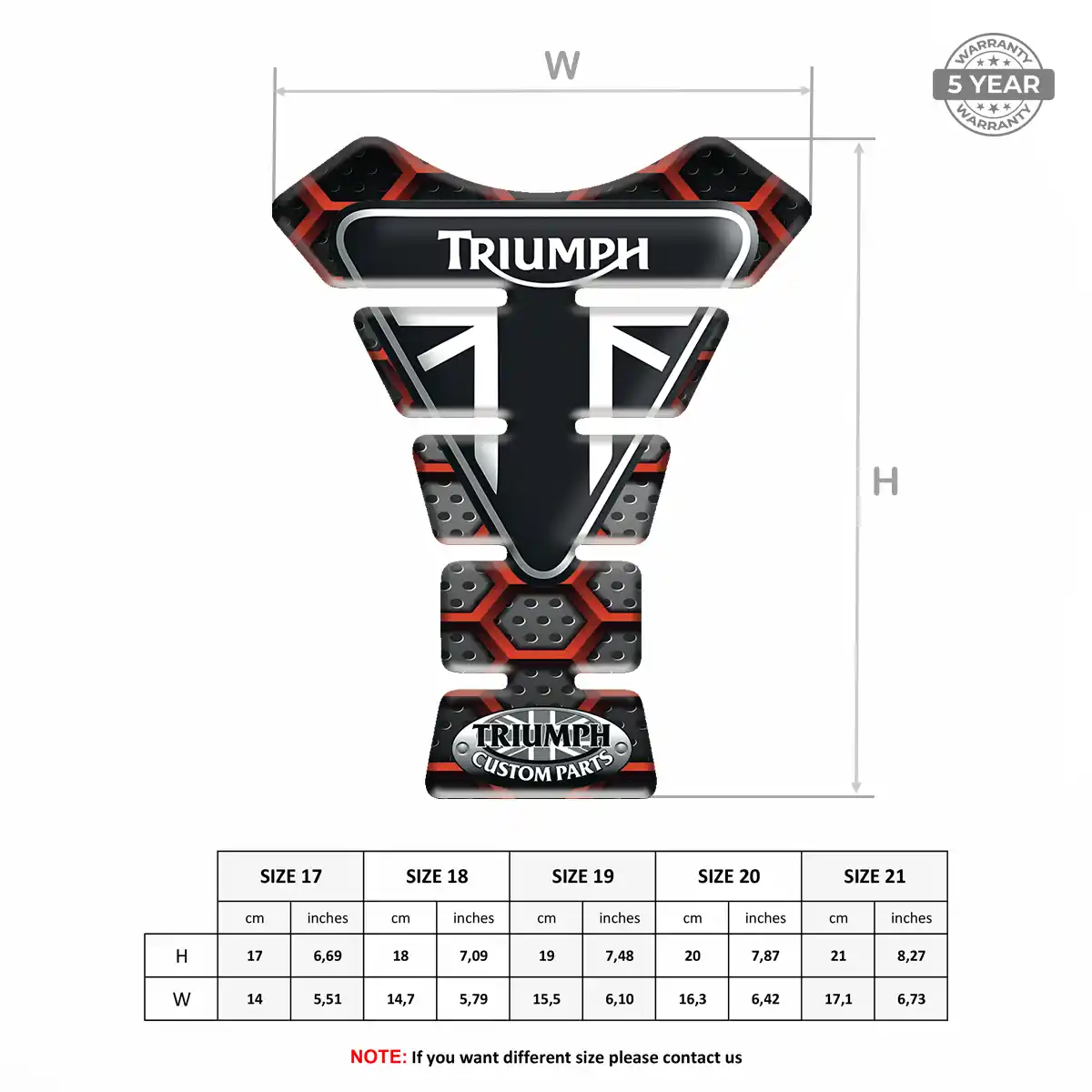 Triumph Tank Pad Sleek Style